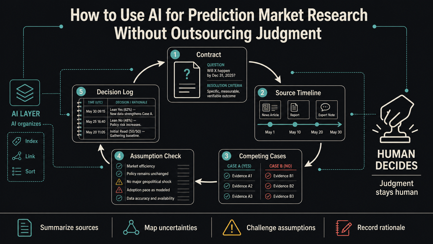 How to Use AI for Prediction Market Research Without Outsourcing Judgment