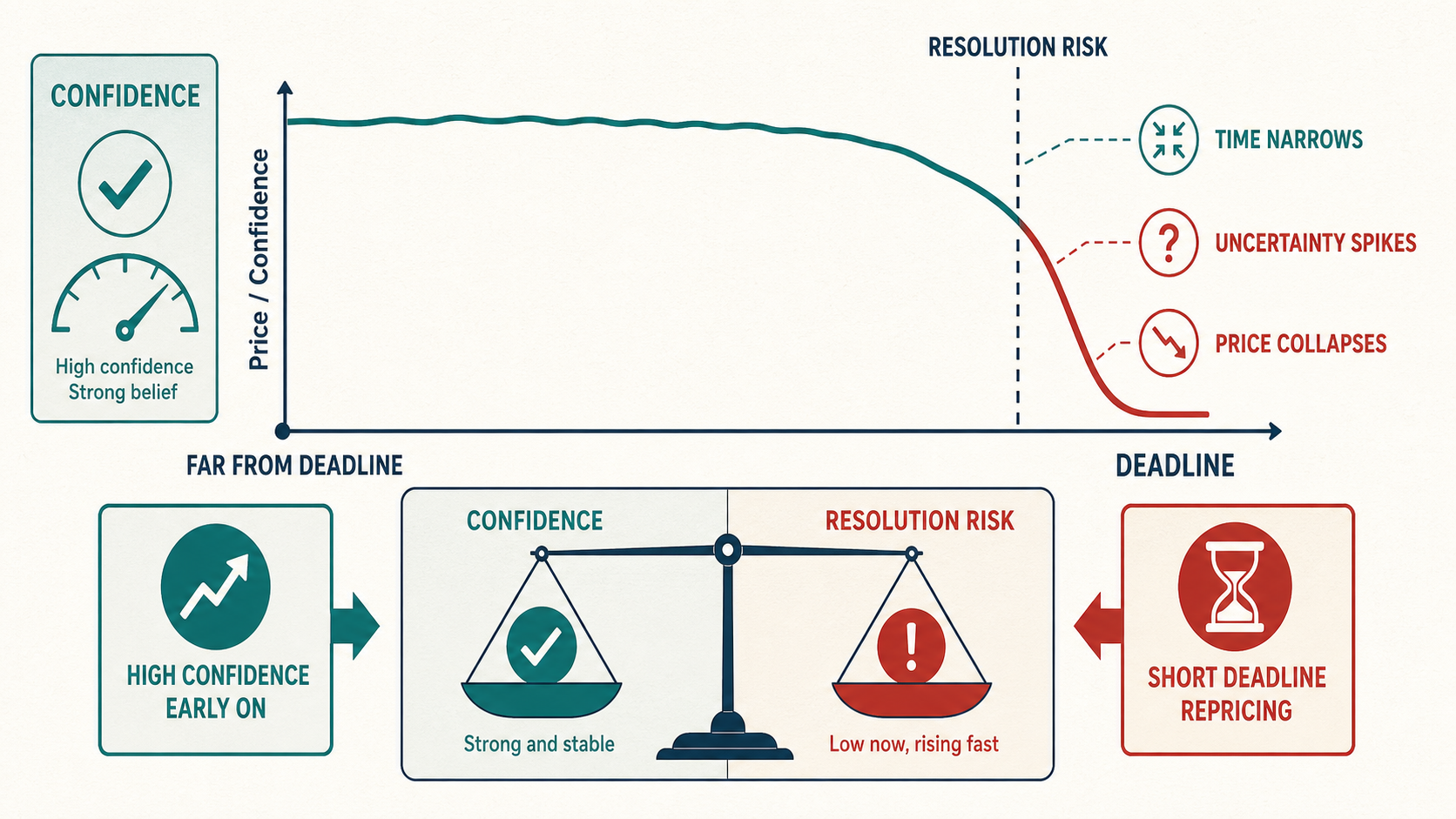 Why Prediction Market Prices Can Collapse as the Deadline Gets Closer hero diagram